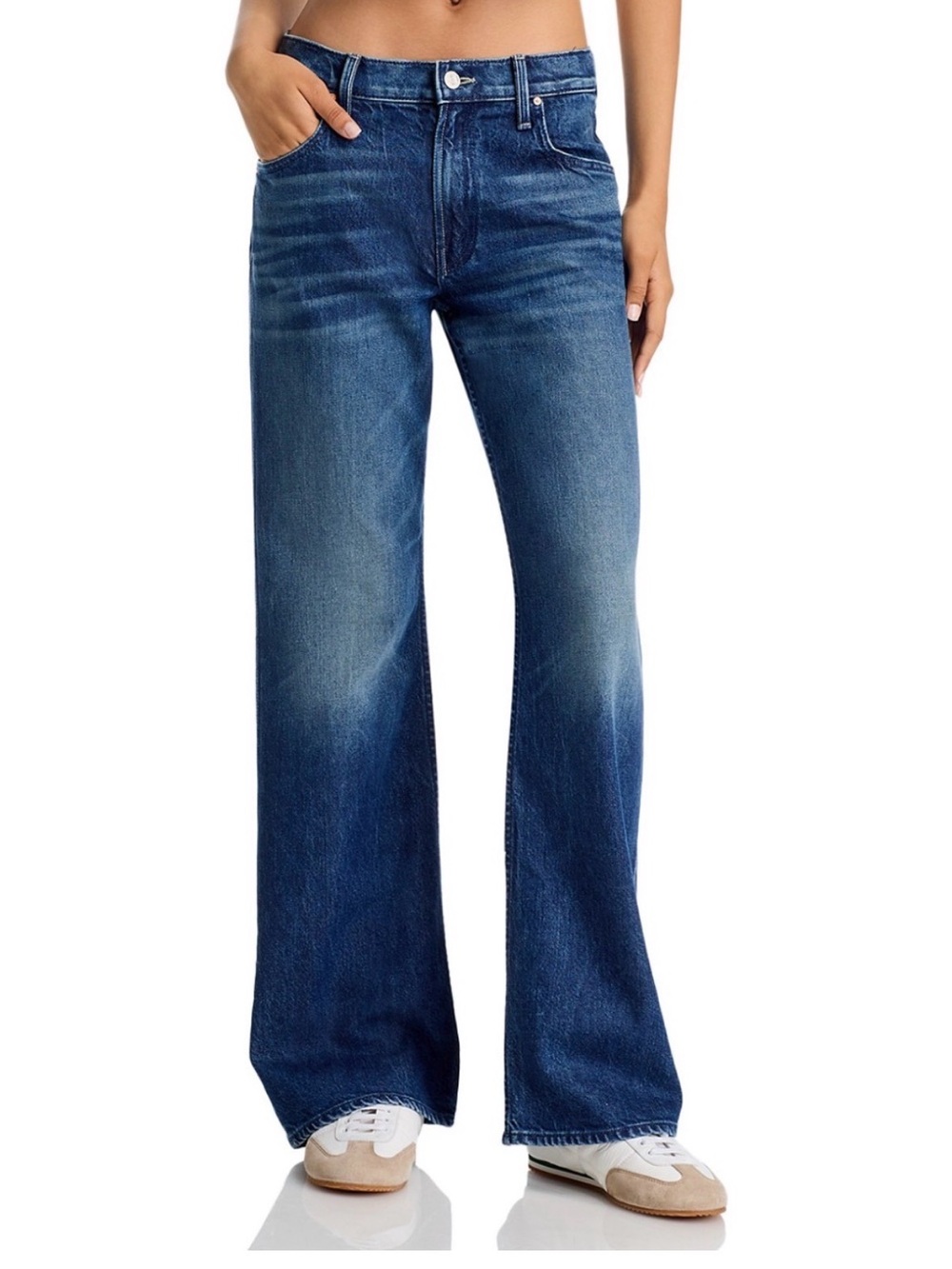 Mother The Bookie Skimp wide leg blue High Rise Jeans in Which Witch 29
